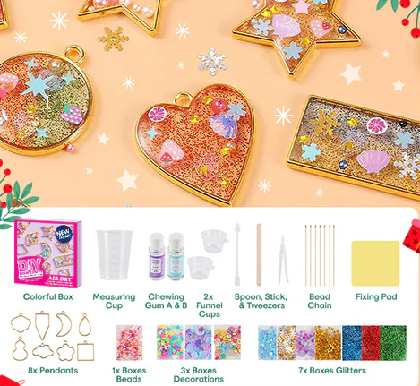 🏆Official Store | 🎨Unleash Creativity 🎨AEXZR® DIY Resin Pendant Kits For Child