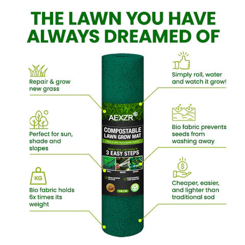 🏆Official Store | 🌟 Give your lawn a new look 🌟AEXZR®  Compostable Lawn Grow Mat