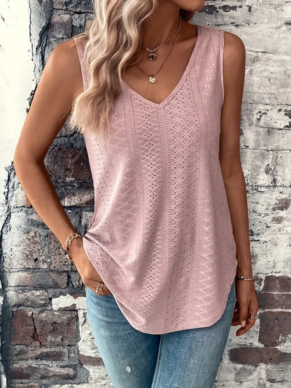 Sfrcord® Eyelet Solid Tank Top
