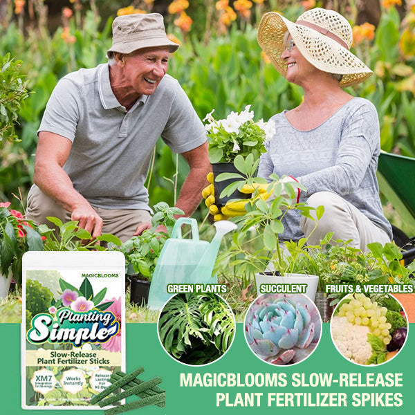 🏆Official Store | 🌺 All-in-one Balanced Nutrition🌺AEXZR® MagicBlooms Slow-Release Plant Fertilizer Spikes