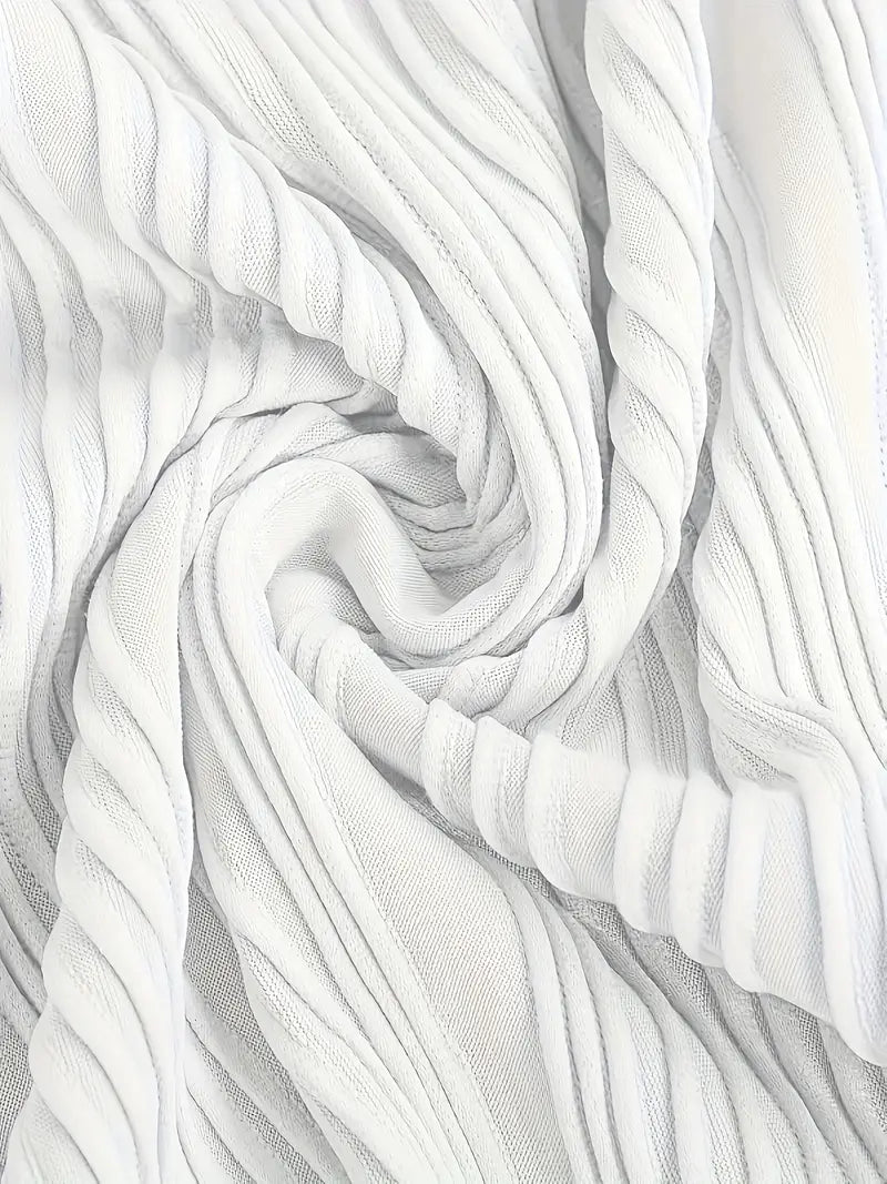 Sfrcord® Wavy Stripe Solid Dress